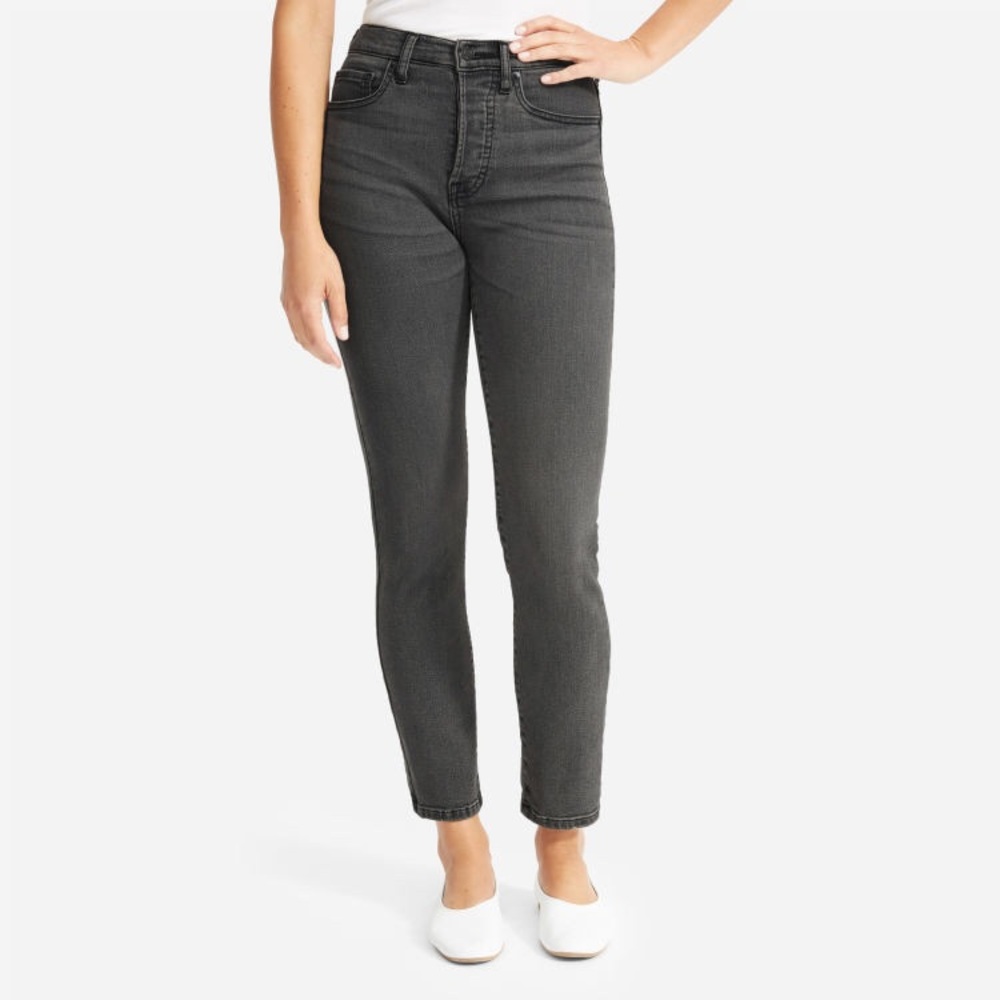 Everlane HR Slim Straight 27A Washed Black